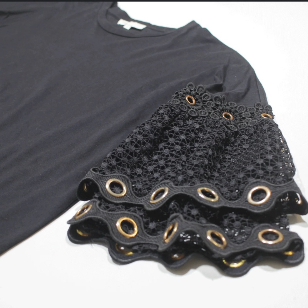 Black maje lace bell sleeve top nwot - Picture 7 of 7